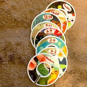 Baby Closet Monthly Divider Clothing Organizer Wildlife Theme Newborn- 1 year